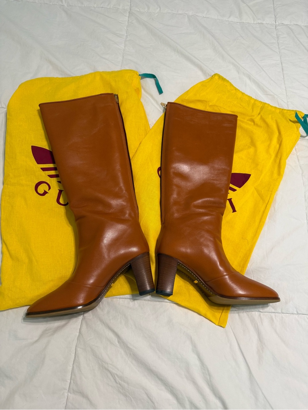 Gucci x Adidas Leather Knee High Boots - Picture 6 of 8